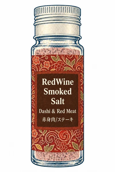 赤ワイン燻製出汁塩のイラスト